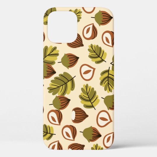 Haselnuss-Blätter Acorns Nahtloses Muster Case-Mate iPhone Hülle (Rückseite)