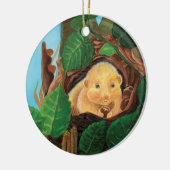 Haselnuss-Dormaus Keramik Ornament (Links)