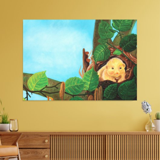 Haselnuss-Dormaus Leinwanddruck (Insitu (Wohnzimmer))