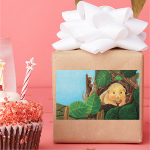 Haselnuss-Dormaus   Rechteckiger Aufkleber