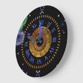 Haselnuss-Mitternachtsuhr Große Wanduhr (Winkel)