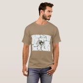 Haselnussbaum Botanische Kunst T-Shirt (Vorne ganz)