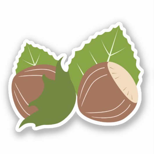 Haselnüsse Aufkleber (Vorderseite)
