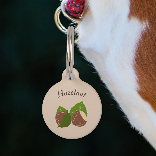 Haselnüsse-Etikett Haustiermarke (Hazelnuts Pet Tag)