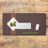 Haselnüsse und Brown Desk Mat Schreibtischunterlage