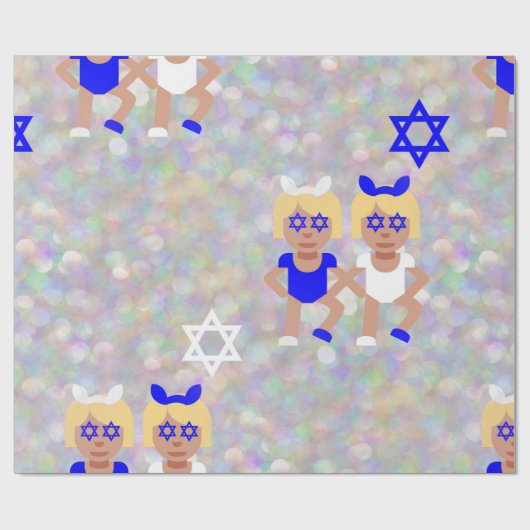 Haselohren hanukkah emoji geschenkpapier (Flach)
