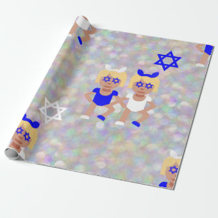 Haselohren hanukkah emoji geschenkpapier