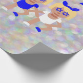 Haselohren hanukkah emoji geschenkpapier (Ecke)