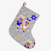Haselohren hanukkah emoji großer weihnachtsstrumpf (Vorderansicht (hängend))