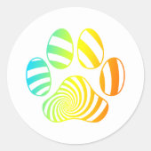 Haselpfotendruck Runder Aufkleber (Vorderseite)