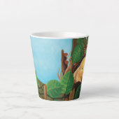 Haselschläfer essen Haselnuss kleine Latte-Tasse Milchtasse (Vorderseite)