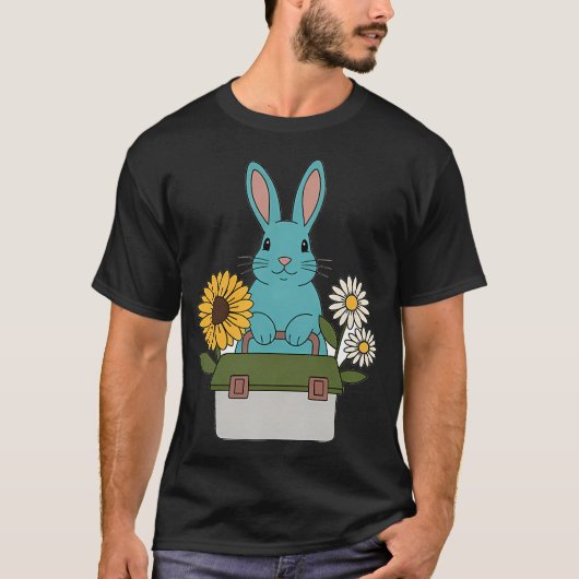 Hasen Angelköder-Box Geschenk T-Shirt (Vorderseite)
