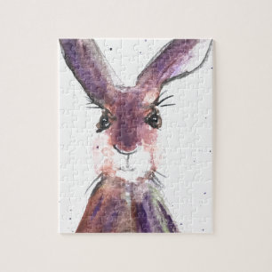 Hasen Aquarell Niedliche Hasen Kaninchen Waldtiere Puzzle