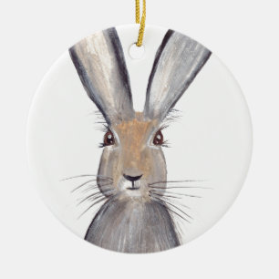 Hasen Aquarell Tier Wildtiere niedlich Keramikornament