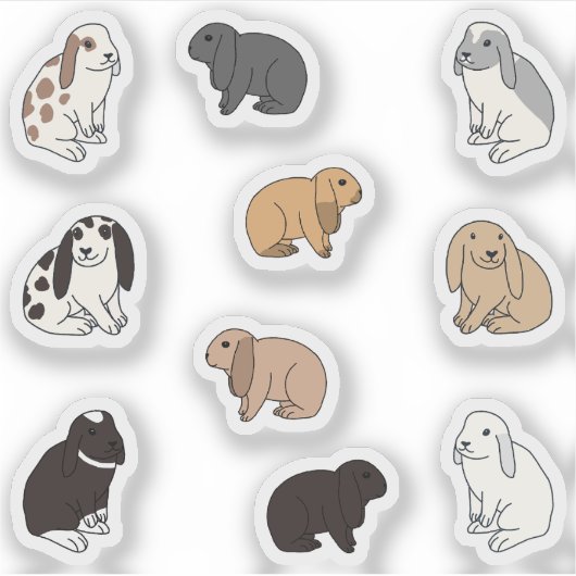 Hasen Aufkleber (Vorderseite)