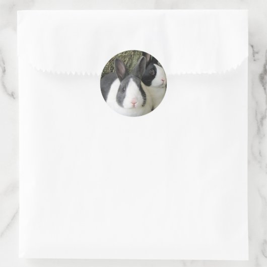 Hasen-Aufkleber Runder Aufkleber (Tasche)