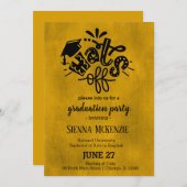 Hasen aus - Gelb Einladung (Vorne/Hinten)