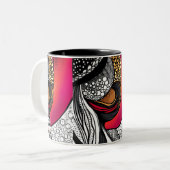 Hasen aus zweifarbige tasse (Vorderseite Links)