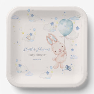 Hasen-Baby-Party Junge Pappteller