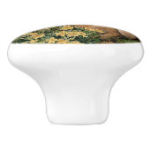 Hasen-Blume Farne Vintage Waldquelle Keramikknauf (Seitenansicht)