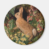 Hasen-Blume Farne Vintage Waldquelle Magnet (Vorne)