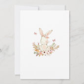Hasen-Blumen 2. Geburtstagseinladung Einladung (Rückseite)