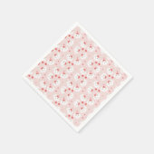 Hasen-Blumenkrone Rosa Serviette (Ecke)