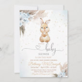 Hasen-Boho-Baby-Party  Einladung (Vorderseite)