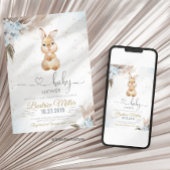 Hasen-Boho-Baby-Party  Einladung