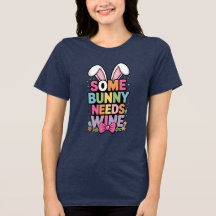 Hasen brauchen Wein Ostern T-Shirt Lustiger Hase T