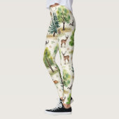 Hasen der Hirscheichhörnchen Nahtloses Muster Leggings (Links)