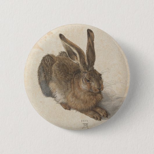 Hasen durch Albrecht Durer Button (Vorderseite)