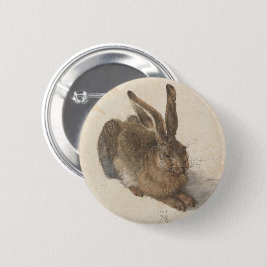 Hasen durch Albrecht Durer Button (Vorne & Hinten)
