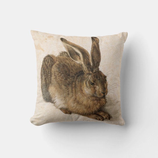 Hasen durch Albrecht Dürer - Kissen (Vorderseite)
