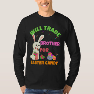 Hasen essen Schokoladeneier werden Brother für Ea T-Shirt