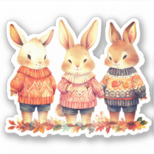 Hasen-Fallaufkleber Aufkleber