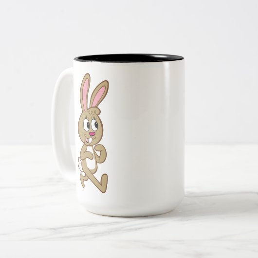 Hasen FörsterRick | Becky Zweifarbige Tasse (Vorderseite Links)