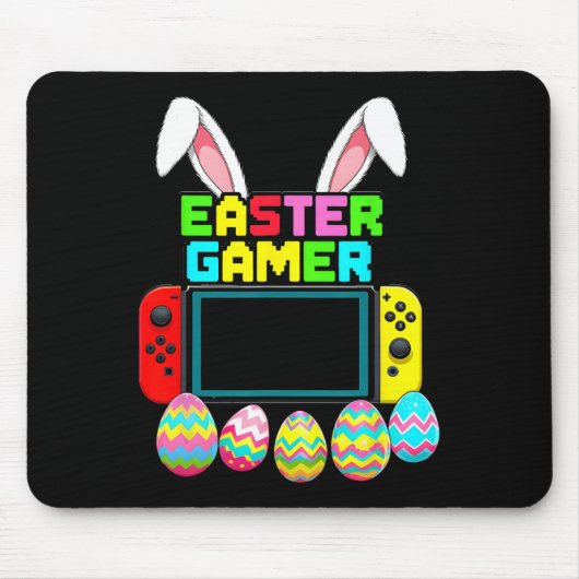 Hasen-Gaming-Controller-Gamer-Jungs-Lustiger-Video Mousepad (Vorne)