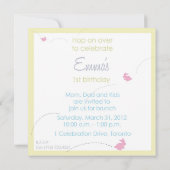 Hasen Geburtstag oder Kinderdusche Einladung (Rückseite)