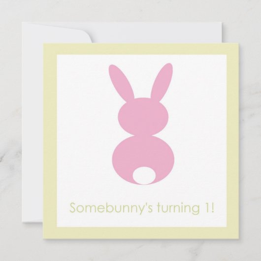 Hasen Geburtstag oder Kinderdusche Einladung (Vorderseite)