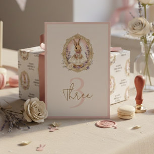 Hasen Geburtstag Vintage Tischnummer