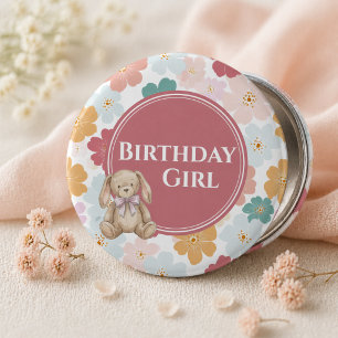 Hasen-Geburtstags-Button Süße Hasen-Party Button