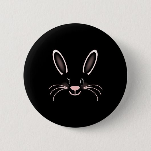 Hasen-Gesicht Baby T-Shirt Button (Vorderseite)
