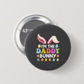 Hasen Gesicht Cool Easter Bunny Mit Gles Daddy Fa Button (Vorne & Hinten)