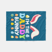 Hasen-Gesicht Cooler Osterhase Mit Gles Daddy Fa  Fleecedecke (Vorderseite (Horizontal))