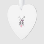 Hasen-Gesicht Leopard Brillengläser Bubble Gum Ost Ornament (Vorderseite)