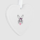Hasen-Gesicht Leopard Brillengläser Bubble Gum Ost Ornament (Vorderseite)