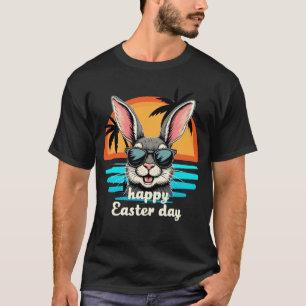 Hasen-Gesicht mit Sonnenbrille Frohe Ostern T-Shirt