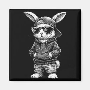 Hasen-Gesicht mit Sonnenbrille Lustiger Ostertag f Magnet