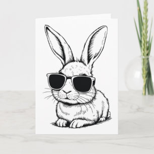 Hasen-Gesicht mit Sonnenbrille Ostertag für Jungen Karte